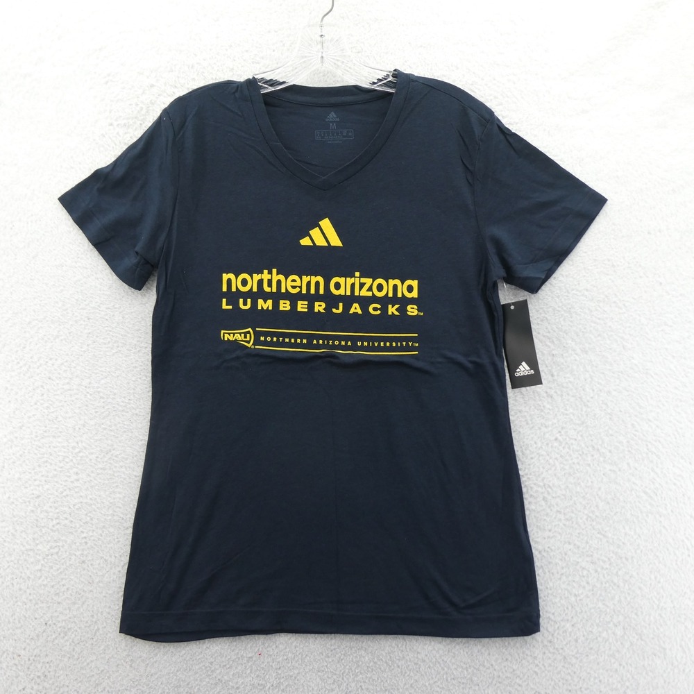 Adidas Shirt Womens Medium Northern Arizona Lumberjacks Navy Blue V-Neck NAU